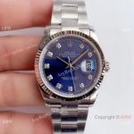 (EW) Grade 1A Rolex Datejust 36mm Watch Stainless Steel Blue Diamond Dial Rolex EW Factory Wrist